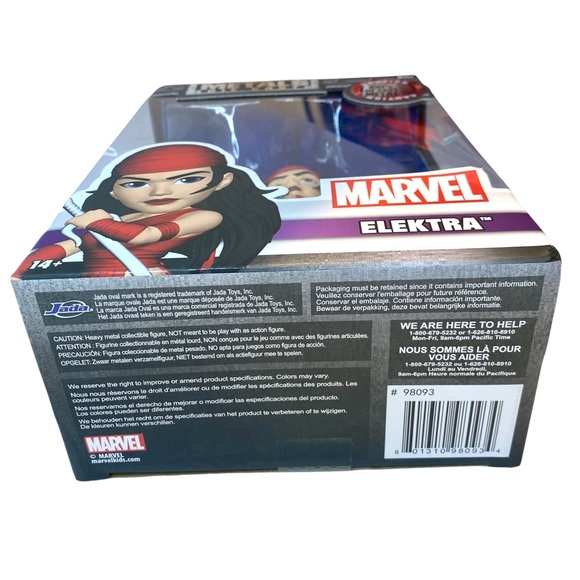 NIB NWT Marvel Elektra Metals Die Cast 4” M351 Action Figure Figurine Jada Toys - Picture 4 of 7